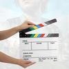 Acrylic Director Scene Clapperboard TV Movie Action Board Film Cut Prop with Pen (Color White)