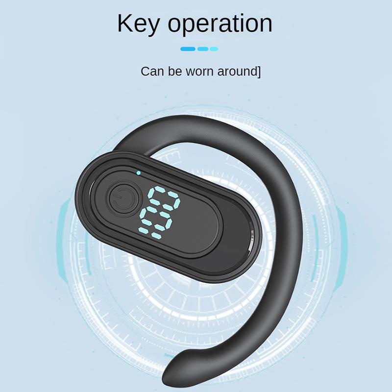 Наушник Bluetooth 5.4 Беспроводной Наушник с Заушным Креплением Hi-Fi Стерео Шумоподавление Гарнитура Водонепроницаемый Спортивный Вкладыш с Микрофоном