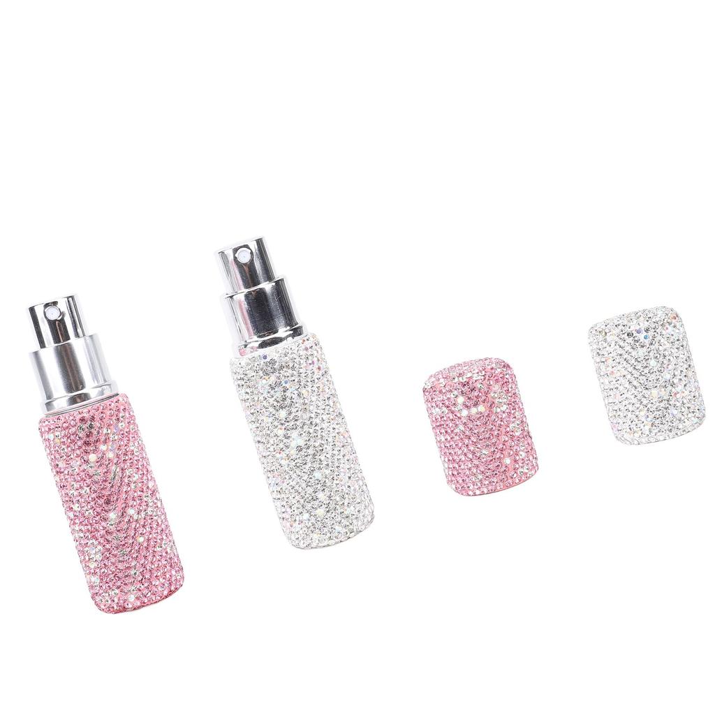 2pcs 10ml Rhinestones Perfume Atomizer Refillable Bottle Miniature Perfume Spray Bottle for Travel