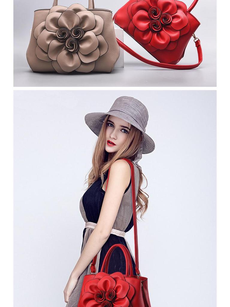 2025 Women's Rose Handbag: Elegant Large Capacity Crossbody & Shoulder Bag