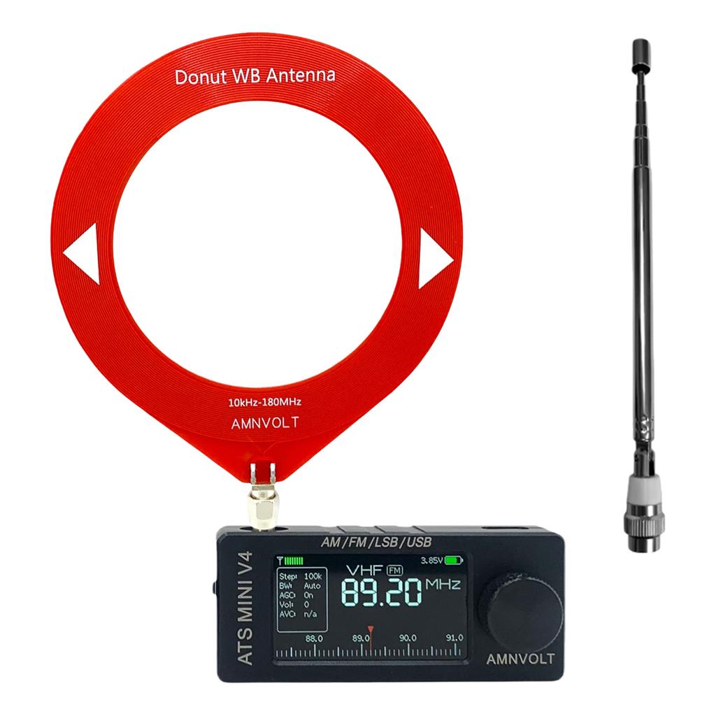 V4 ATS MINI Radio with Headphone Amplifier LSB USB Transistor Pocket Radios 1.9inch IPS Screen Si4732 DSP Radio AM FM Receiver