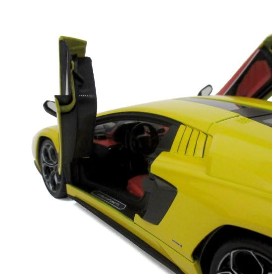 Maisto Lamborghini Countach Желтый Масштабная Модель Специальное Издание с Дисплеем Открывающиеся и Рабочая Подвеска LPI800-4 1/18 Основание, Двери,