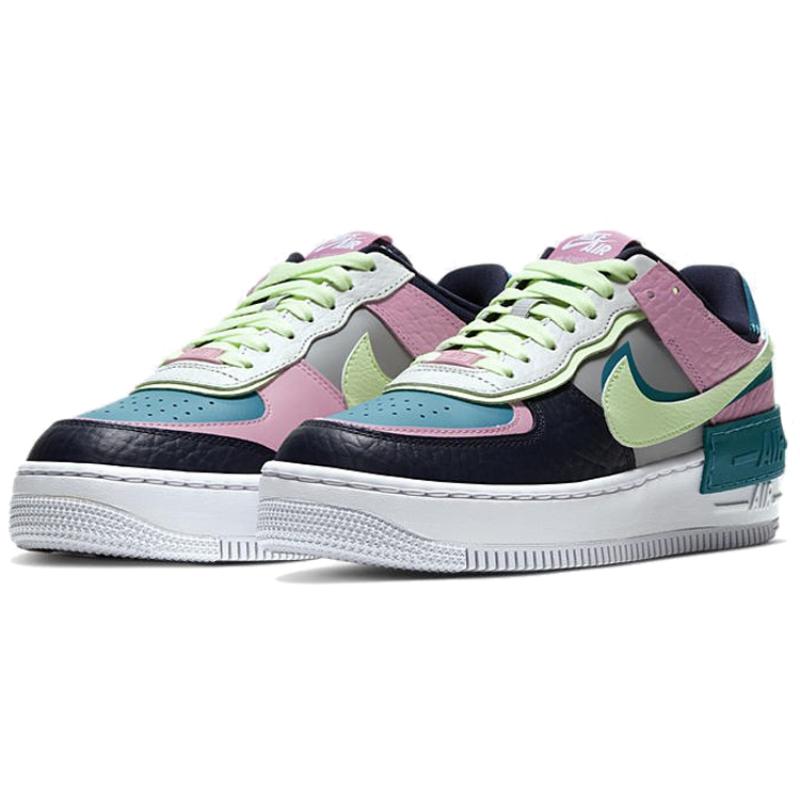 Nike Женские кроссовки Air Force 1 Low Shadow Barely Volt Oracle Aqua CK3172-001