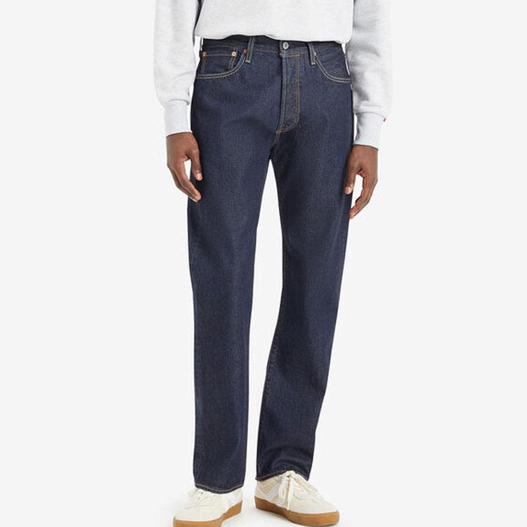 Levi's Jeans Men's Dark Indigo Moderate Straight Fit Pants 00501-3637