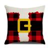 Предметы интерьера Мультяшная Рождественская наволочка Скандинавская Клетчатая Льняная Наволочка Подушка для дивана