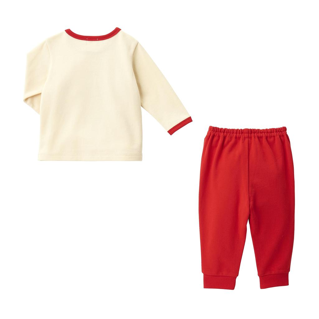 MIKIHOUSE HOT BISCUITS Loungewear for Boys and Girls, Red, Size 100cm, 73-7302-497