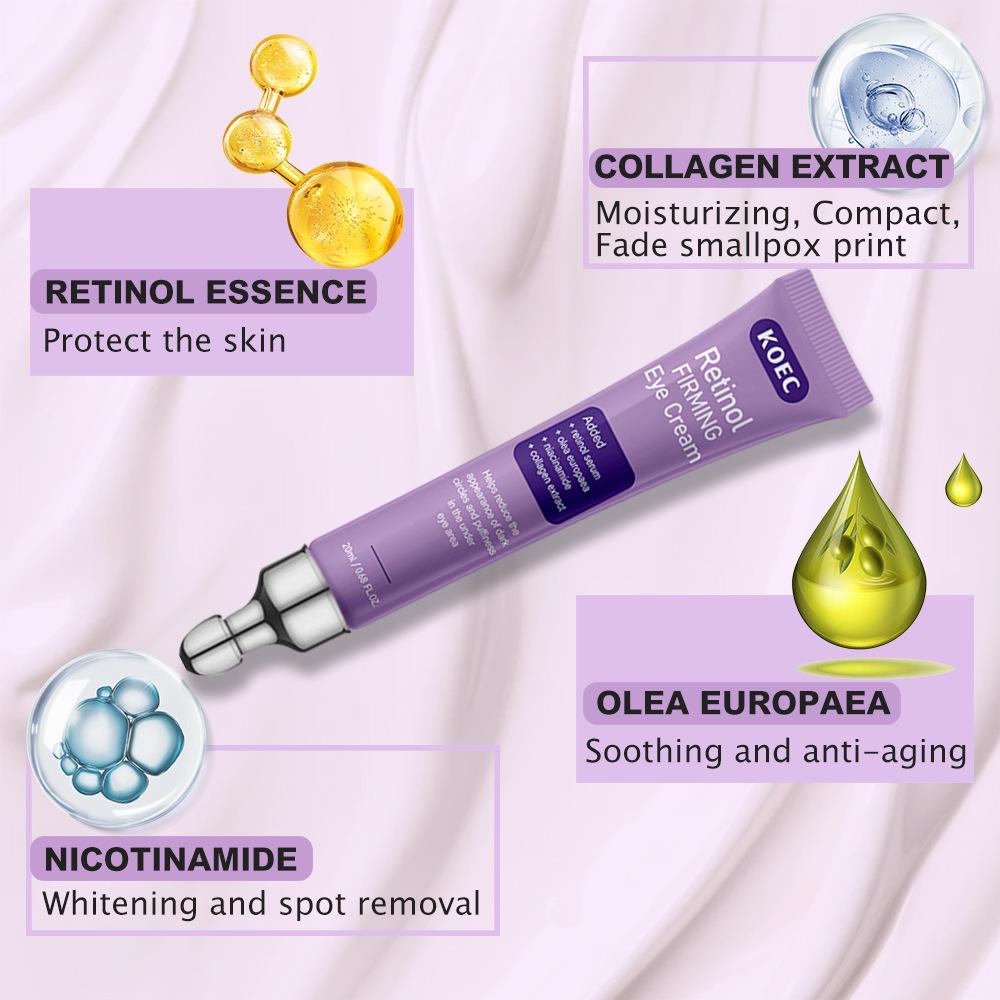 Retinol Eye Cream for Dark Circles & Wrinkles, Brightening & Firming, Hydrating Anti-Aging Eye Serum, 30ml