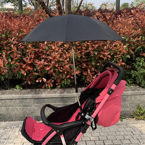 Chair Umbrella with Clamp SPF50+ UV Protection Beach Chair Parasol Multi-Angle Adjustability Outdoor Chair Shade for Camping Golf Carts