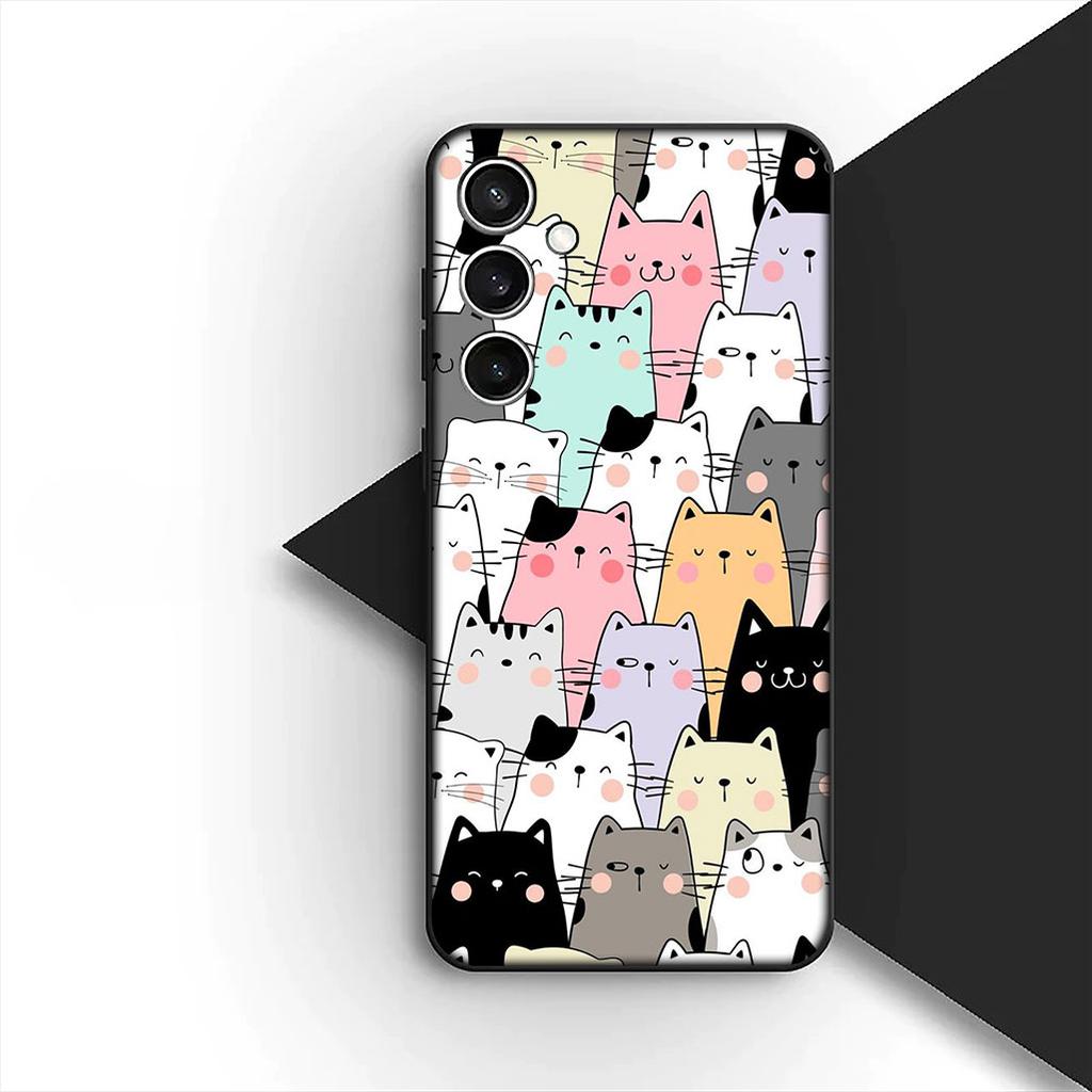 Cover for Motorola Moto G86 G57 E14 E15 G14 G34 G67 G84 G24 A54 G15 Power E22 Casing Phone Case Anime Kitten Cat Cartoon