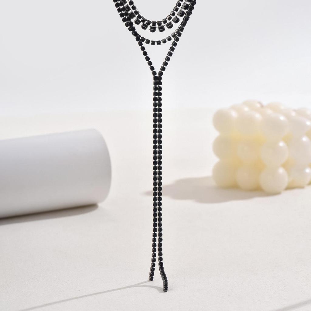 European American Multi-Layer Rhinestone Body Chain Necklace - Sexy Beach Jewelry