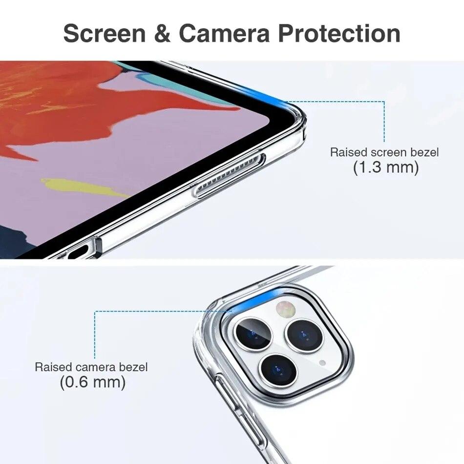 Противоударный чехол для планшета Apple iPad Pro 9,7 10,5 11 12,9 2015 2016 2017 2020 2021 2022 Гибкий мягкий силиконовый прозрачный чехол