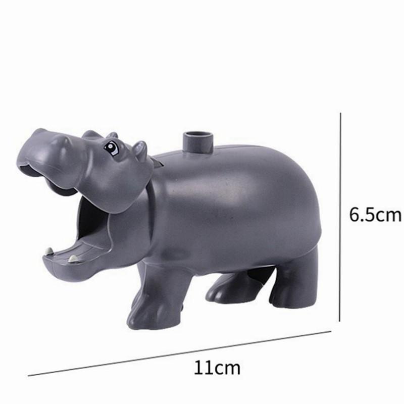 Duplo Animals Penguin Crab Tortoise Whale Octopus Hippocampus Model Building Blocks Education Kids Toys Compatible With