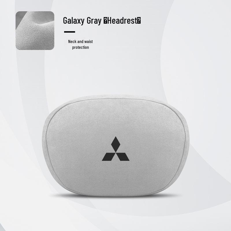 Mitsubishi Car Backrest & Neck Pillow: Compatible with Outlander, Pajero, ASX, Eclipse Cross.