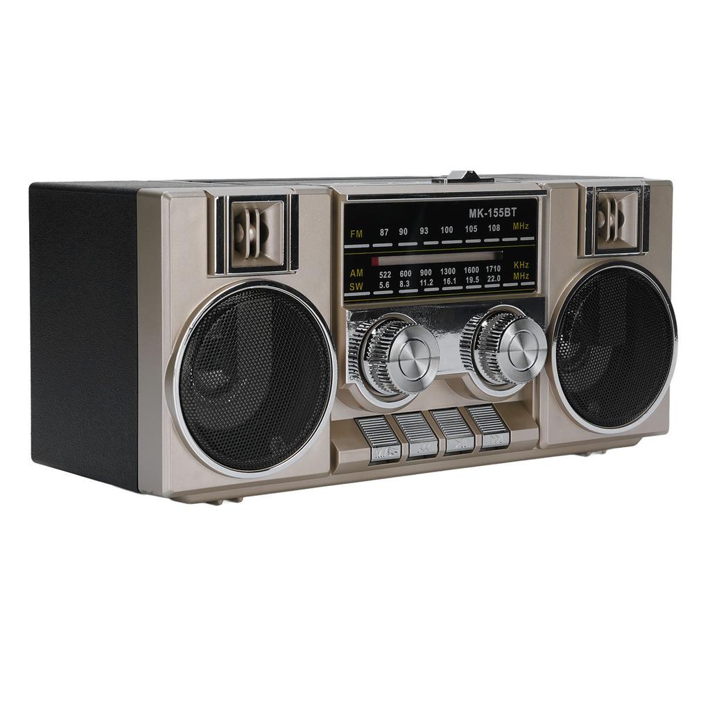 Portable FM AM SW Radio Full Band Clear Sound Quality Radio with RGB Speaker for Garden Bathroom