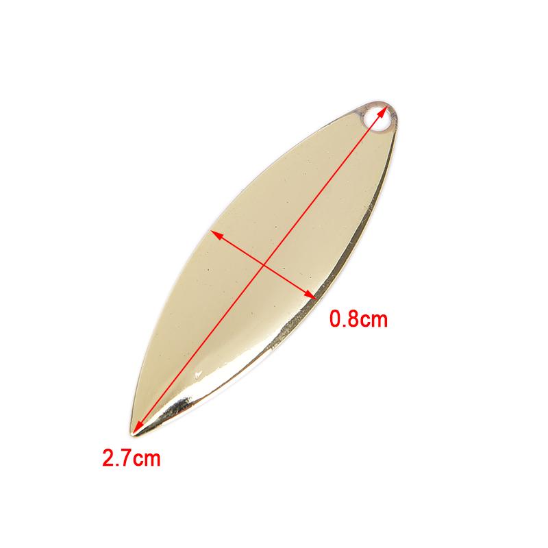 50 шт. лезвий для блесны Willow с гладкой отделкой, рыболовные приманки для блесны своими руками