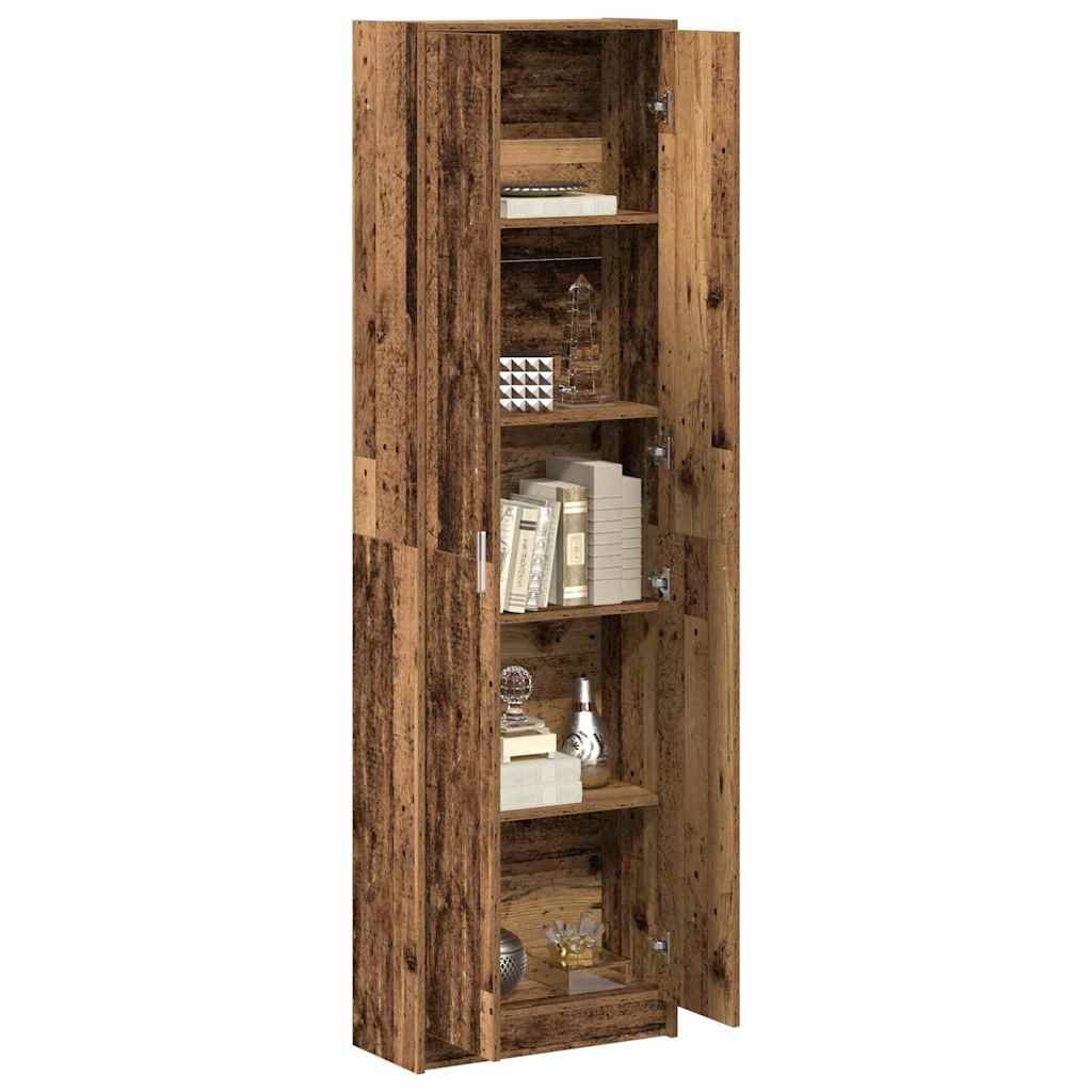 Wardrobe with Shelf Reclaimed Wood Look 55 x 25 x 189 cm Engineered Wood