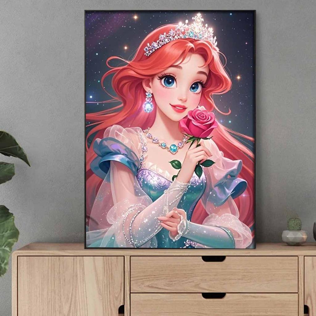 Алмазная живопись своими руками Нет принцесс-русалок или цветов Набор для вышивания крестом Мозаичное искусство Алмазная живопись Полный круглый алмаз Домашнее украшение