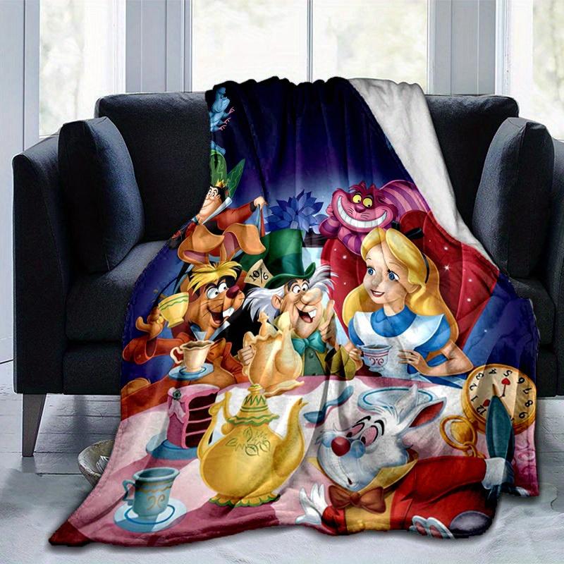 1pc, Wonderland Adventure Blanket, Perfect for All Seasons, Soft Flannel Throw Blanket, Versatile & Cozy for Bedroom, Living Room, Travel, Camping, Ca