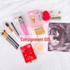 Complimentary Gift Set: Makeup Brushes, Powder Puffs, Makeup Remover Cotton, Eyebrow Cards, Hair Ties, Small Seller Gifts.