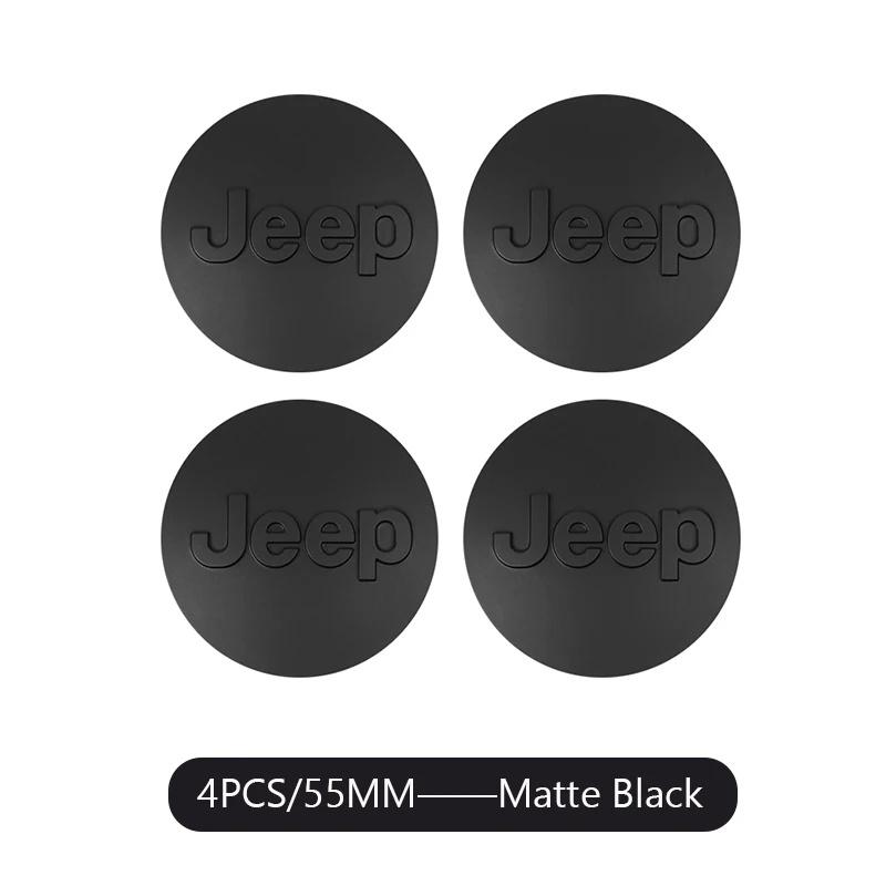 CXVSUD1 4PCS ABS Electroplated Car Wheel Center Hub Caps for Jeep Renegade Wrangler JK Grand Cherokee Compass Patriot Auto Accessories