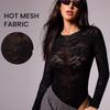Mesh Hollow Out Bodysuit: Sexy Yoga Sports Lingerie