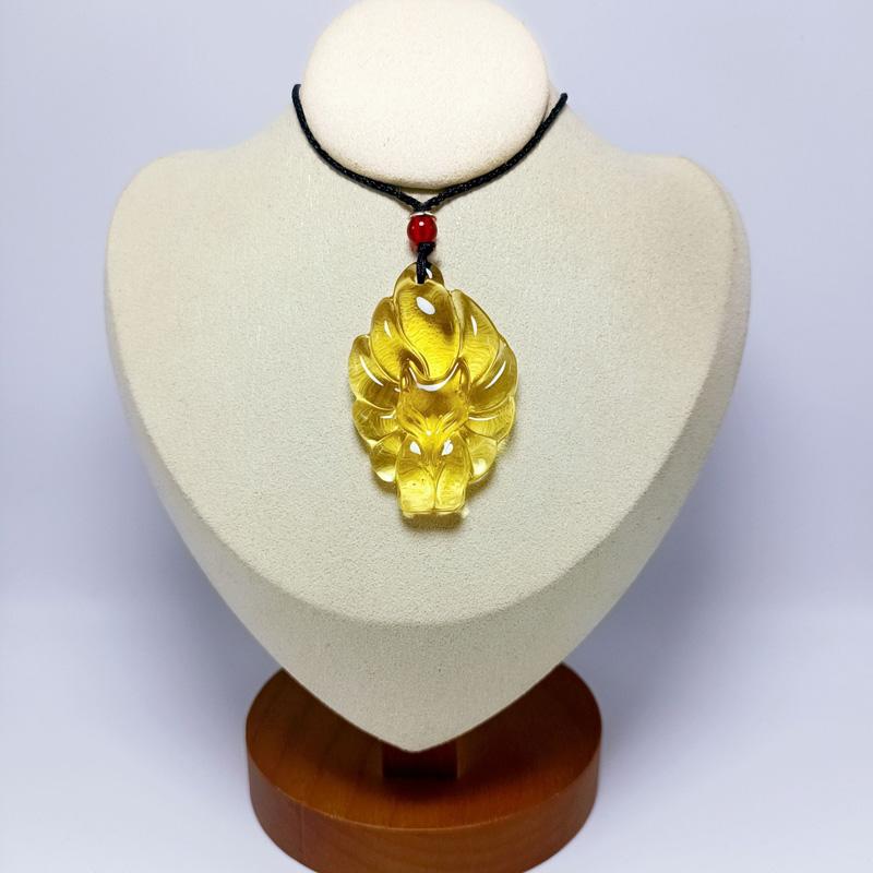 1 шт. Подвеска в виде лисы, модное ювелирное украшение, ожерелье на удачу, универсальная ручная работа, цепочка для свитера, стекло