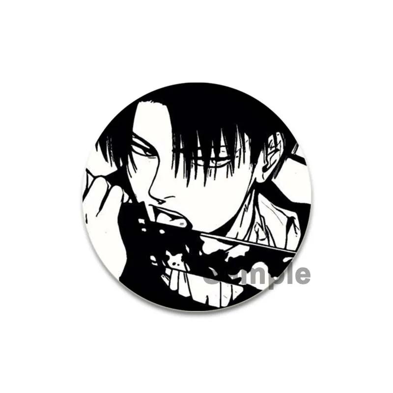 32/44/58 мм аниме Атака титанов Броши для ювелирных изделий Аксессуары Косплей Значок Мультфильм Подарочные рюкзаки Сумки Кнопки Значки Фанаты Коллекция