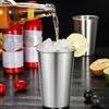 Кружки из нержавеющей стали Штабелируемые металлические питьевые кружки Многоразовые для детей Взрослых Штабелируемая кружка Питьевые стаканы Путешествия 500 мл