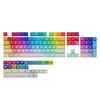 133Keys Rainbow Keycaps DA Profile 9.5mm Thick PBT Keycaps для 61/87/104/108 Layout Mechanical Keyboard Keycaps