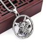 Men's Viking Tree of Life Raven Necklace - Double-Sided Stainless Steel Pendant