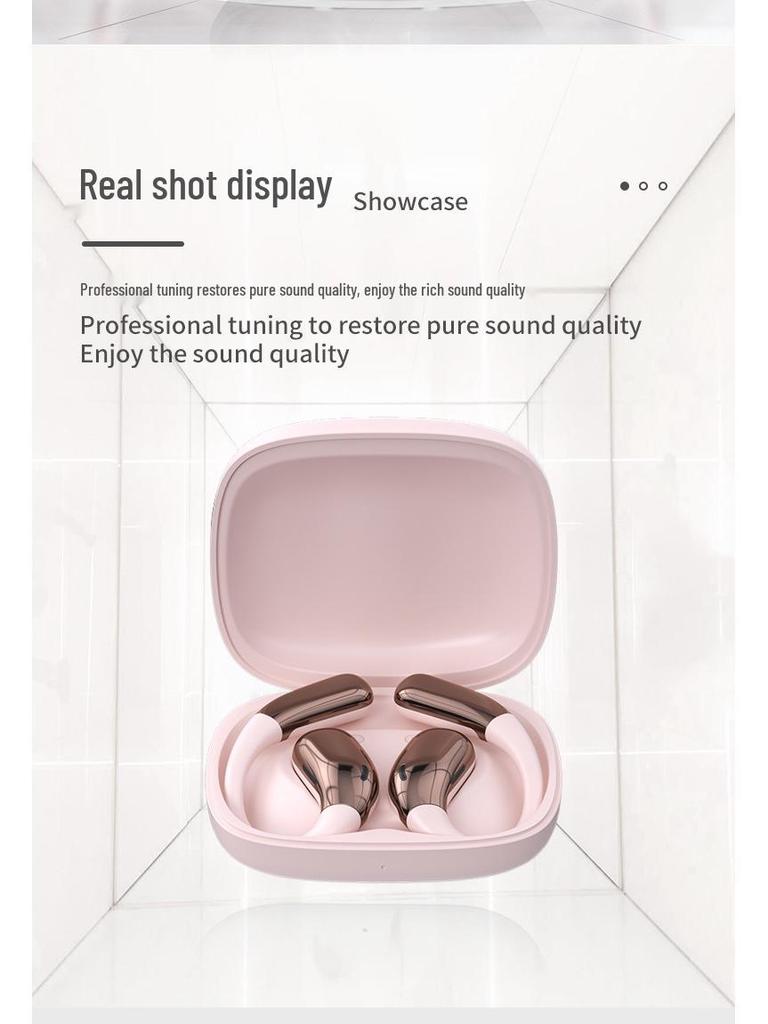 Private Mold Wireless Earbuds: Non-In-Ear, Low Latency, Long Battery Life, AI Translation, Hanging Ear Design