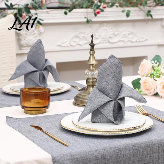 Soft Textured Napkins for Restaurants Imitation Linen Cloth Napkin Washable Fabric 18 x Decorative Table Events Inch Square Napkin Weddings
