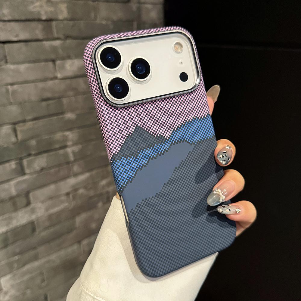 Роскошный Премиальный Чехол из Углеродного Волокна Для iPhone 17 Air 16 15 14 Pro Max Plus С Магнитным Узором Из Сплава Защитная Крышка Рамки Объектива