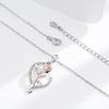 Серебряное ожерелье с цветовым разделением Love Rose, кулон, ювелирное ожерелье для женщин, вечный подарок на День святого Валентина