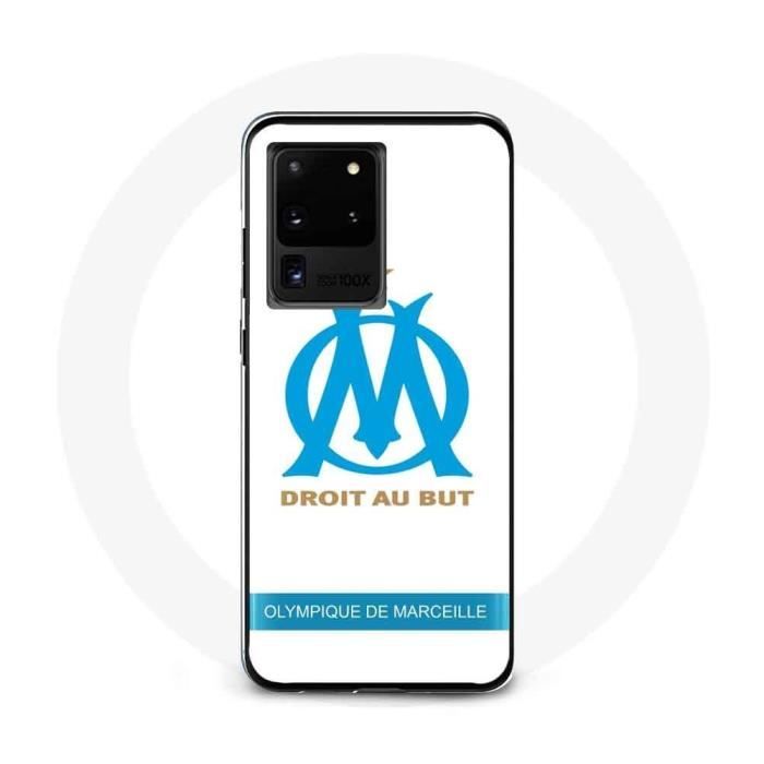 Coque - Olympique de Marseille - Samsung Galaxy S20 Ultra - Logo - Blanc - Rigide