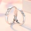Кольца для пар, классические модели, простая модная регулируемая пара колец, подарок на день Святого Валентина для подруги