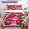 3pcs Duvet Cover Set (1*Duvet Cover + 2*Pillowcase, Without Core), Strawberry Shortcake Print Soft All‑Season Bedding Set, Home Bedroom Decor Gift