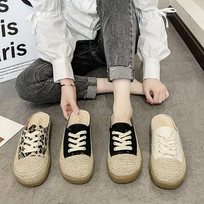 Слайды Уличная обувь для женщин Резиновые женские тапочки Мюли Плоские сандалии Натуральная кожа по акции Дешевая ликвидация Хлопушки Vip