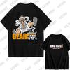 Японская футболка унисекс с принтом Luffy Gear 5 из One Piece, хлопковая, с коротким рукавом, для лета, одежда для косплея, повседневные футболки, оверсайз топы унисекс