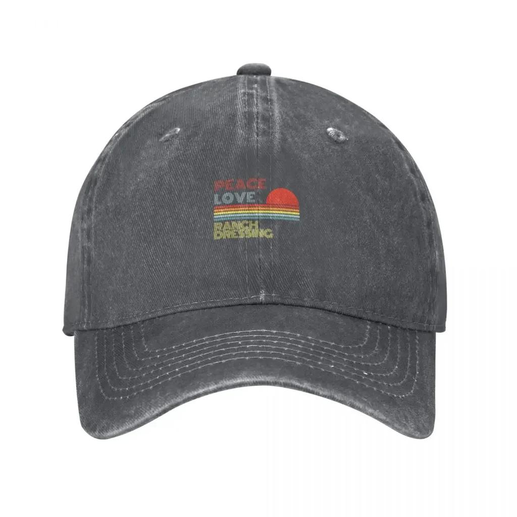 Peace Love Ranch Dressing Retro Vintage Baseball Cap derby hat Luxury Hat hats for Unisex Womens Beach Outlet Unisexs