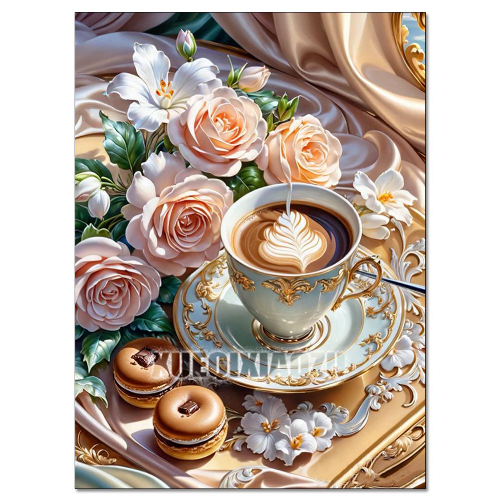 New Kitchen Restaurant Diamond Painting Decoration Bread Coffee Diamond Cross Stitch Kit DIY Handmade Adult Hobby Gift