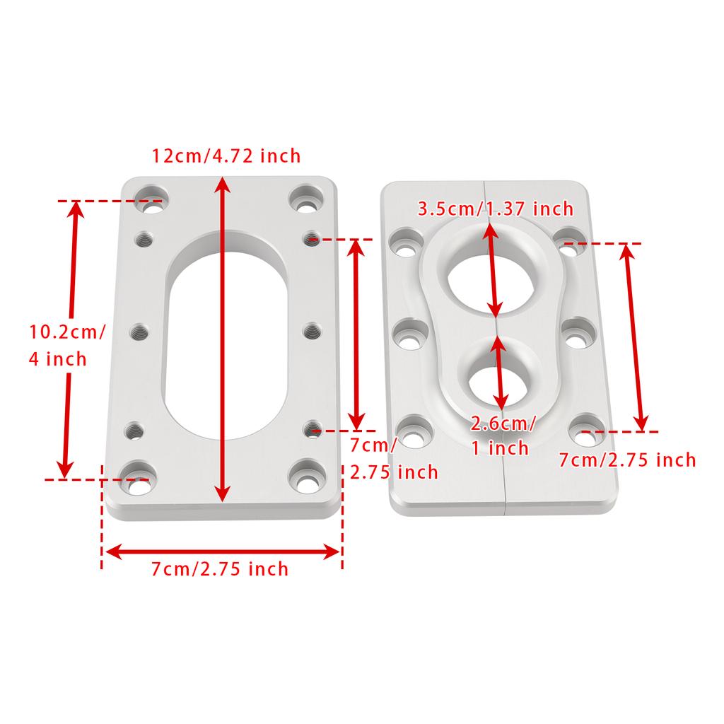 Aluminum Fire Wall Pass Through Raw Bracket For Holley Terminator X Max