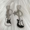 Y2K Guitar Love Heart Star Key Chain For Women Sweet Cool Trend