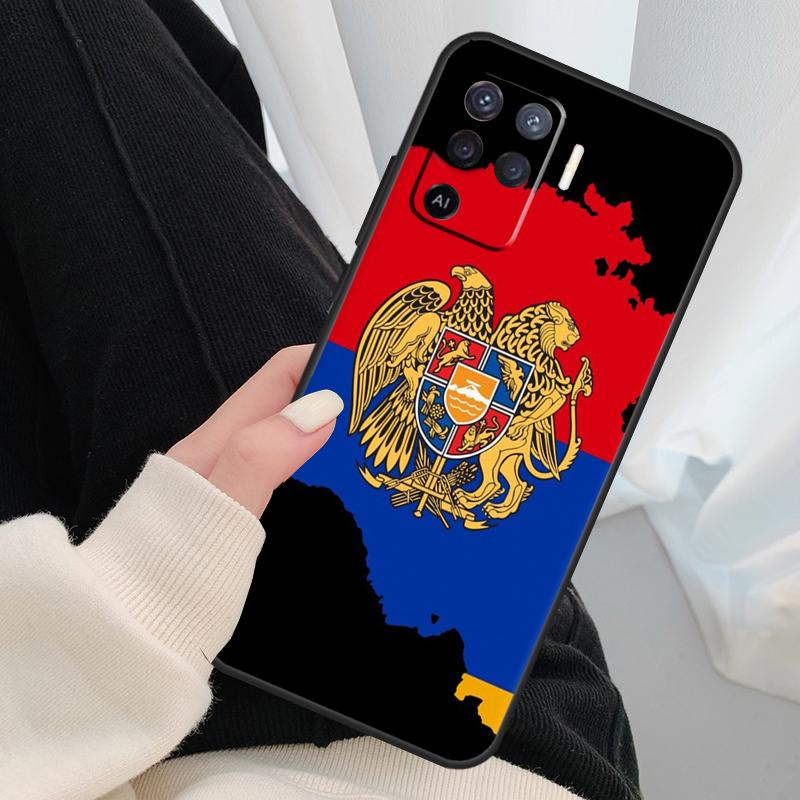 Armenian Coat of Arms Russia Case For Oppo A96 A76 A16 A60 A98 A58 A78 A18 A38 A80 A40 A77 A57 A17 A74 A54 A94 A15 A5 Pro