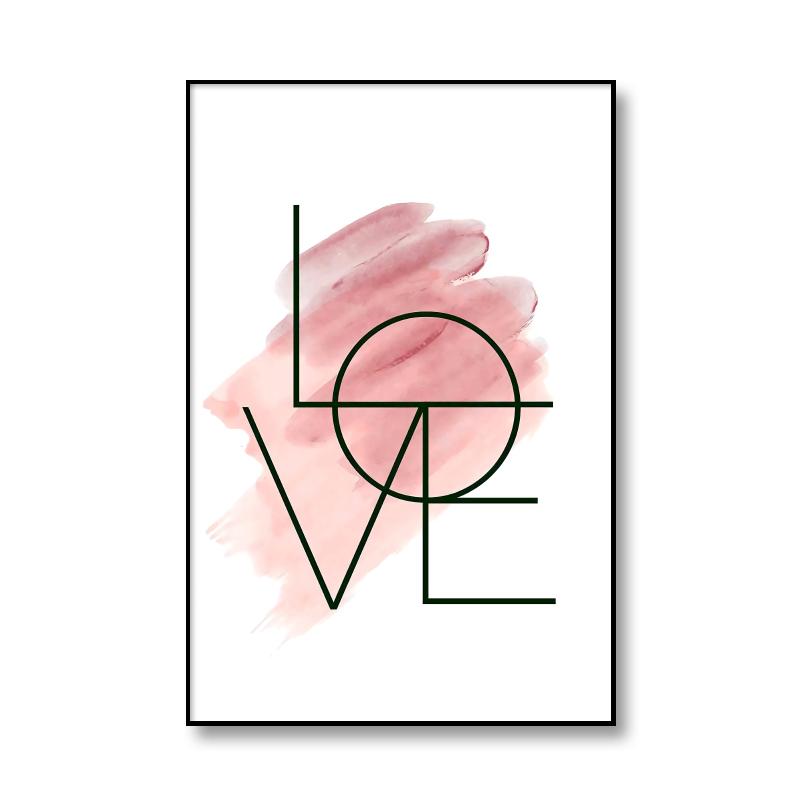 Картина на холсте с розовыми перьями, вдохновляющие цитаты, постеры и принты, любовный знак, настенное искусство, картина для комнаты для девочек, домашний декор