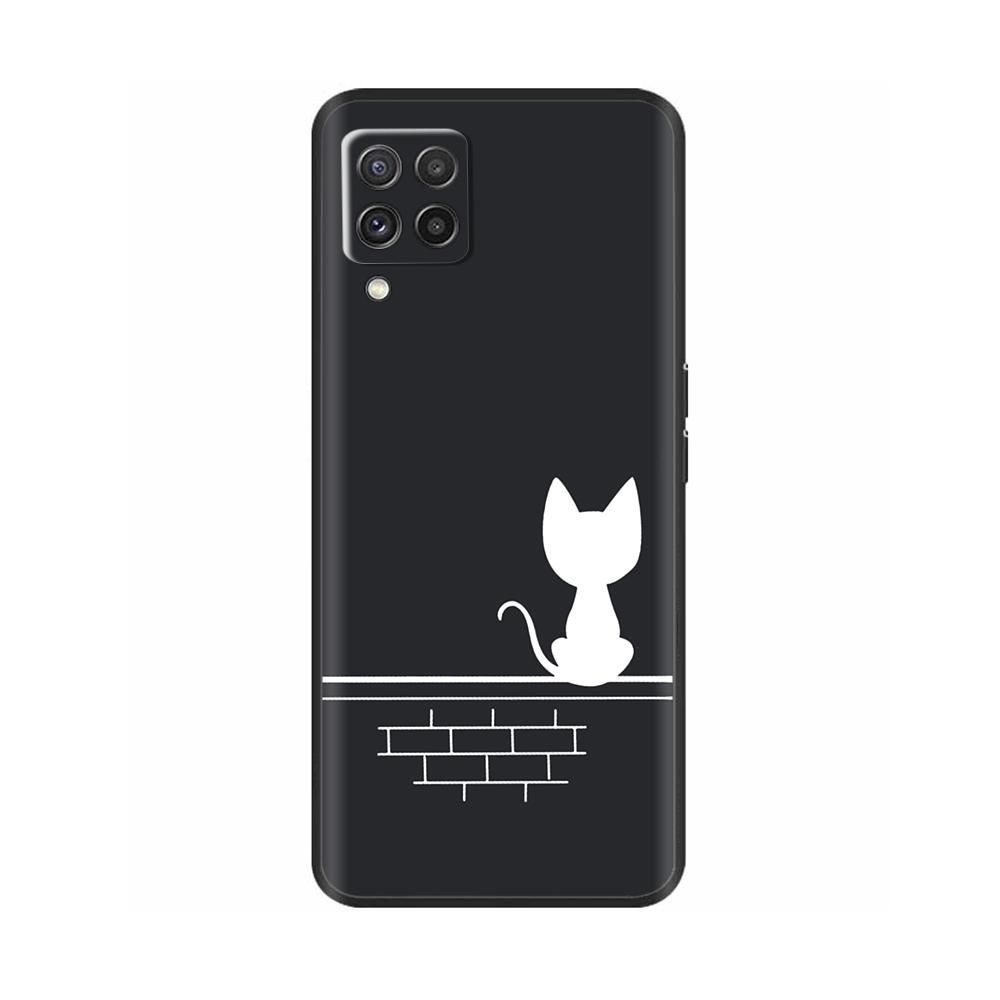 For Samsung Galaxy M22 M32 4G Case Phone Back Cover For Samsung M32 4G M22 F22 Case Soft Black Silicone Bumper Shell 6.4 inch