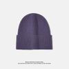 Solid Color Thickened Knitted Hat for Men In Autumn and Winter Warm Baotou Cold Hat Couple Versatile Casual Large Head Circumference Woolen Hat