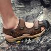 Large size sandals men's summer Korean version of beach shoes men's Velcro student casual shoes tide Roman sandals men