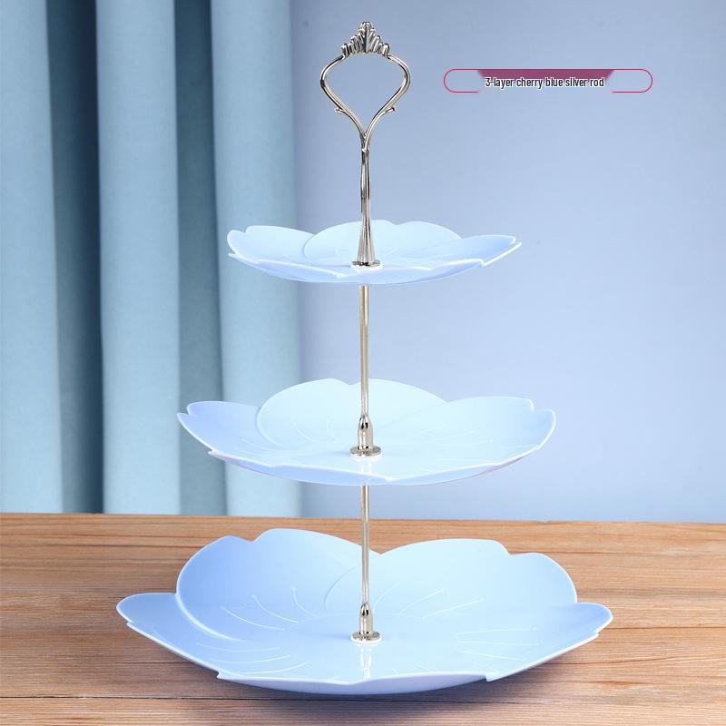 Трехъярусная подставка для торта к европейскому полуденному чаю - креативный многослойный пластиковый поднос для десертов и фруктовая тарелка