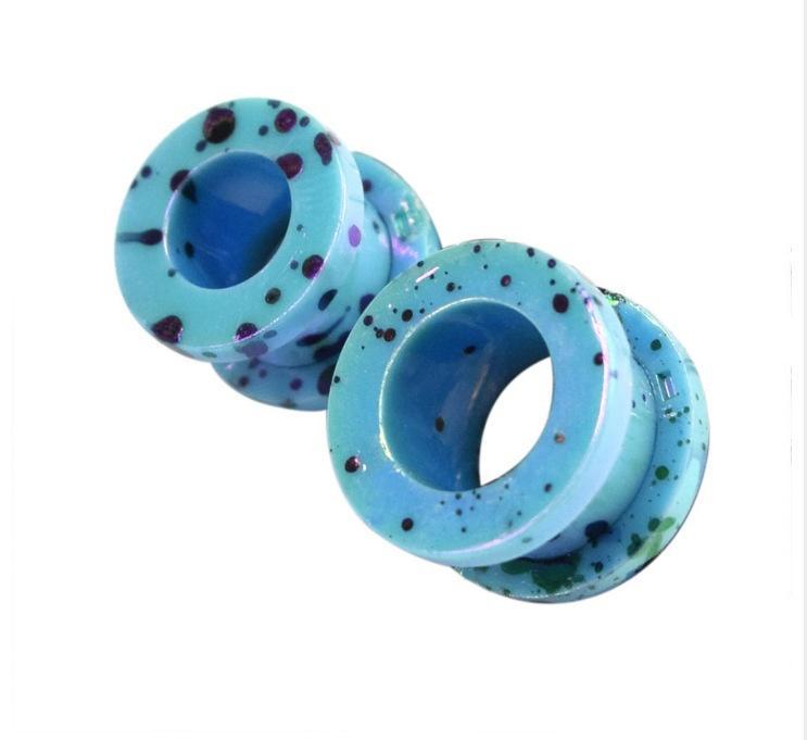 Модные цветочные ушные туннели с панковской красочной росписью 1 пара модных акриловых ушных вкладышей для ушей